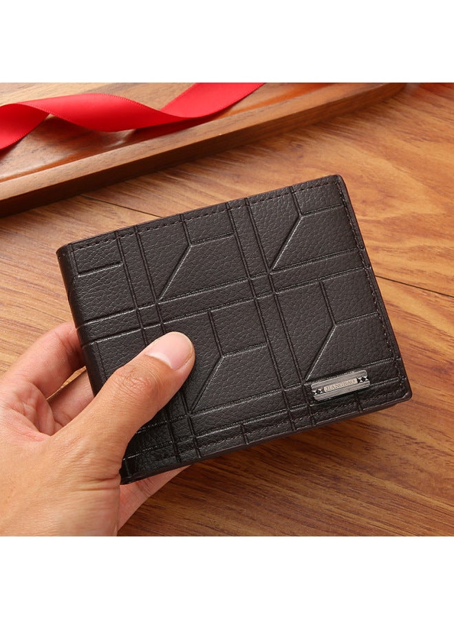 Men's Wallet Fashionable Classic Tri-fold Design Handmade From High-quality Leather Various Colors Available-Color:Coffee - Image 2