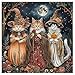 PPuzzling Cat Puzzles for Adults 1000 Pieces Fantasy Witch Cats with Flowers Jigsaw Puzzle Fall Magic Pumpkin Kitten Animal Puzzle - Image 4