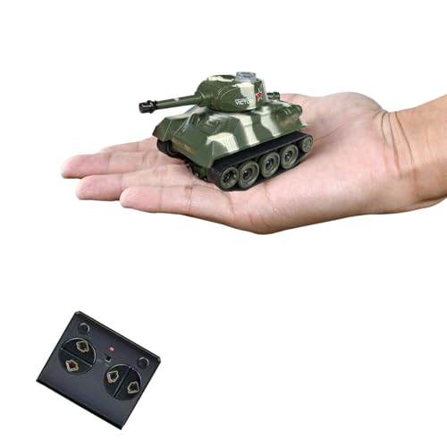 Ouhgnoh Mini WWII Gray German Tiger RC Tank Toy 172 Scale Model Electronic Radio Remote Control Vehicle Tank - Image 1