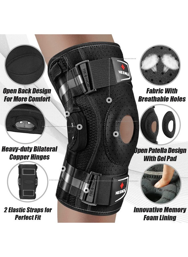 NEENCA Professional Knee Brace, Adjustable Hinged, with Removable Side Stabilizers, Strong Stability for Joint Pain Relief, Arthritis, Meniscus Tear, ACL, PCL, Runner, Sports - Image 3