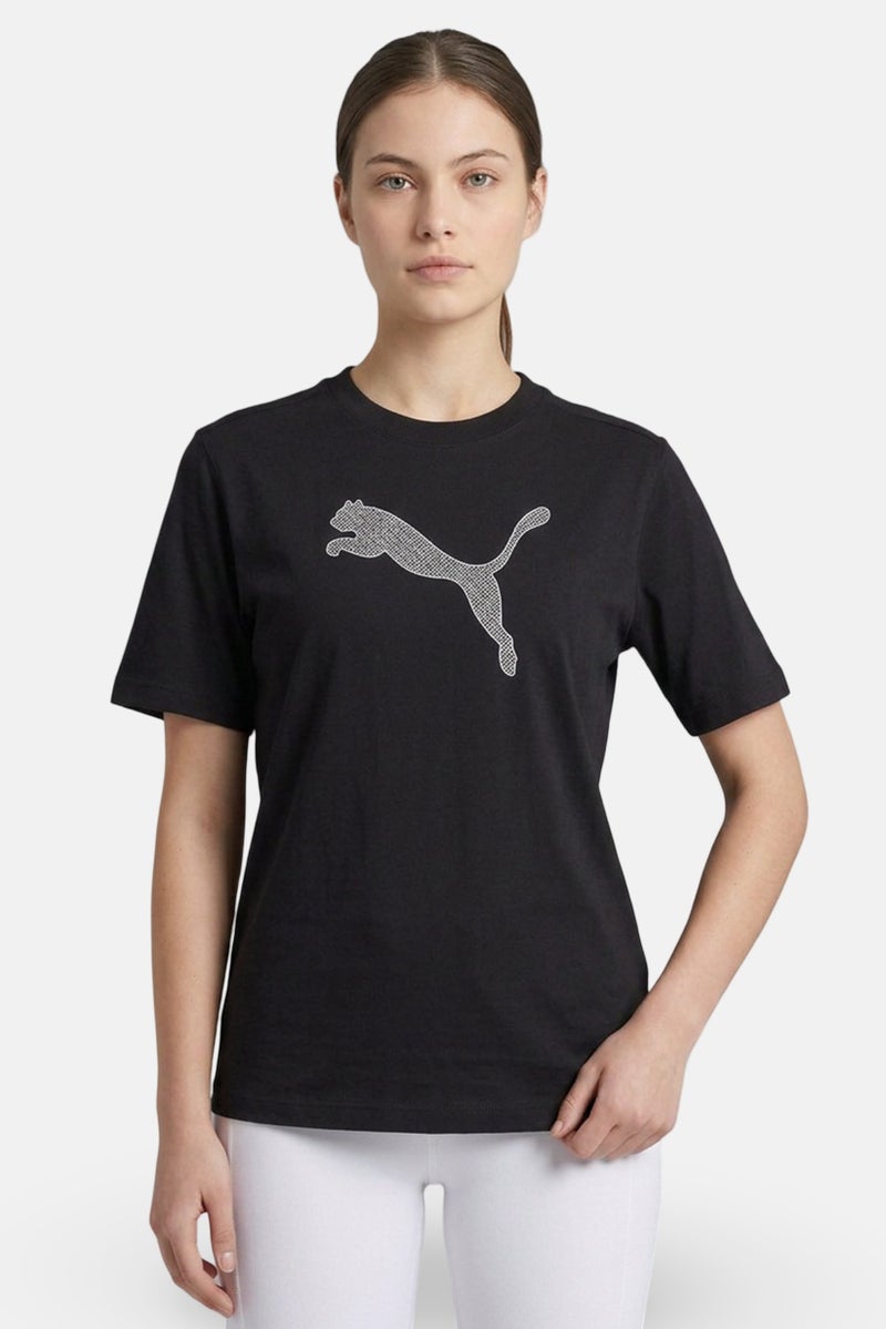 PUMA Women Relaxed Fit Short Sleeve Outdoor T-Shirt, Black - Image 1