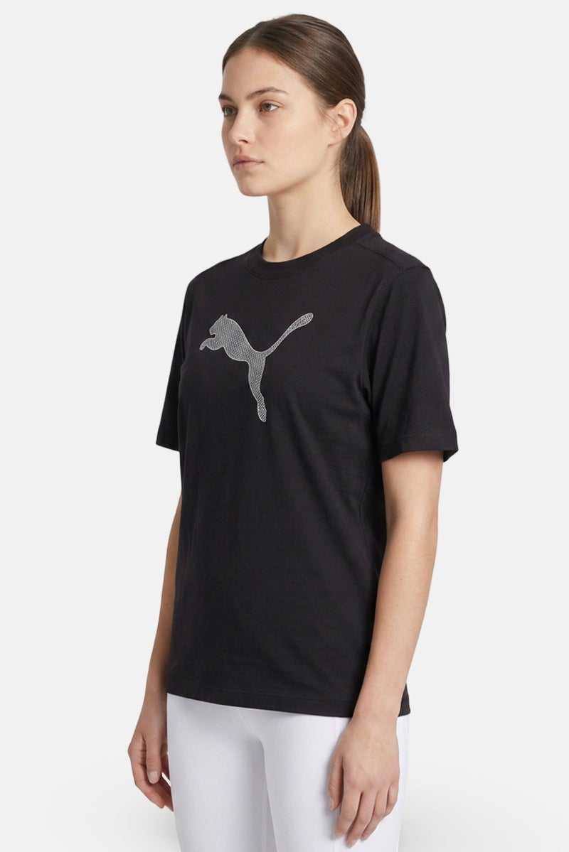 PUMA Women Relaxed Fit Short Sleeve Outdoor T-Shirt, Black - Image 2