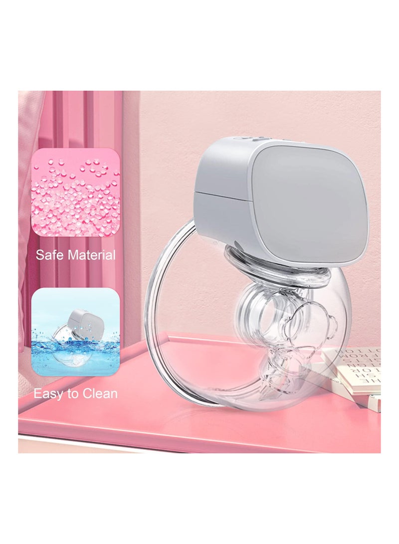 SYOSI Wearable Electric Breast Pump, Hands-Free Rechargeable Breast Pump with 2 Modes 5 Levels Strong Pumping Electric Breast Pumps Memory Function Electric Breast Pump Low Noise & No Pain - Image 2