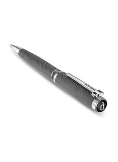 POLICE Cooper.2 Textured Grey With Stainless Steel Trims Medium Drill Point Gents Pen  - Image 2