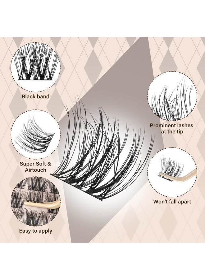 JMS&JMS Lash Clusters Kit Lash Extension Kit with Lash Bond and Seal Eyelash Applictor Lash Remover Eyelash Brush Lash Extension Kit for Beginner (3D BABY SOFIA-8-18mix) - Image 2