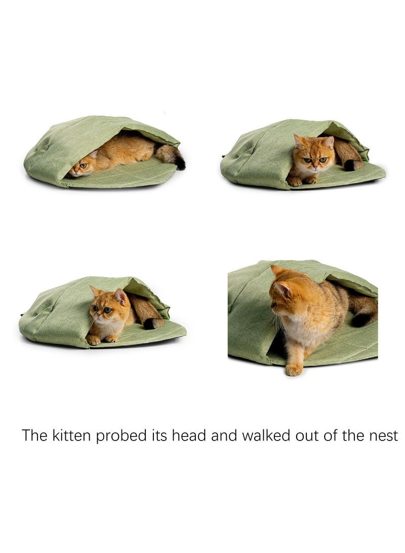 general Suitable for puppies and kittens indoor bed cave with leaf nest design soft durable washable and warm cat bed - Image 4