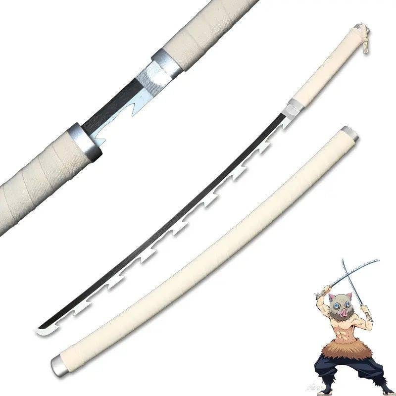 Offo Demon Slayer Inosuke Wooden Katana | 100CM Life-Size Anime Sword | Wooden Replica for Cosplay, Martial Arts, Home Decor & Gifts | Ideal for Anime Fans, Kids & Collectors - Image 1