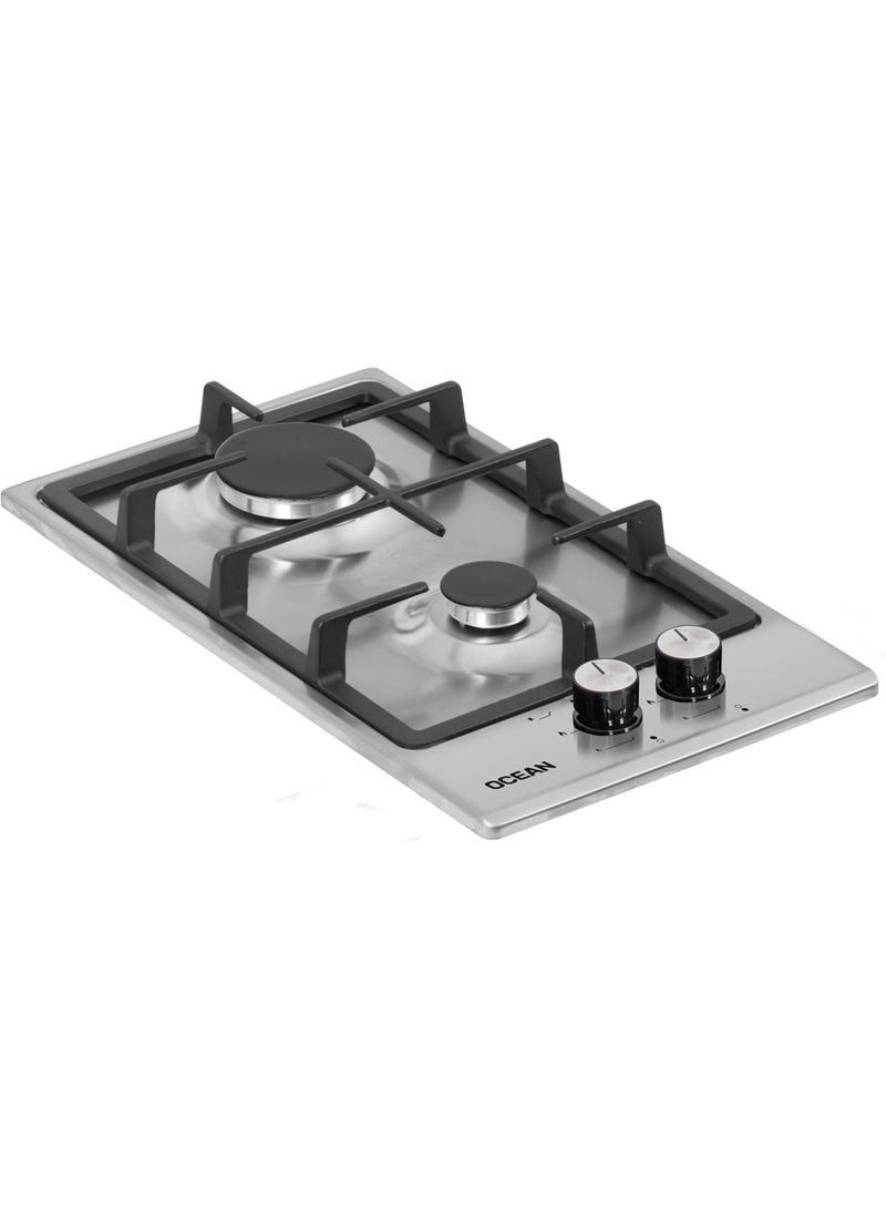 أوشن مسطح غاز -30 سم- 2 شعلة- ستانلس ستيل- OGHF32IPROSV - Image 4
