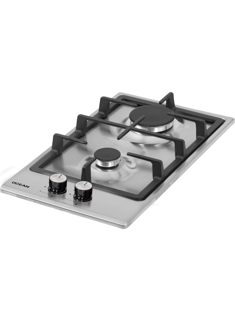 أوشن مسطح غاز -30 سم- 2 شعلة- ستانلس ستيل- OGHF32IPROSV - Image 5