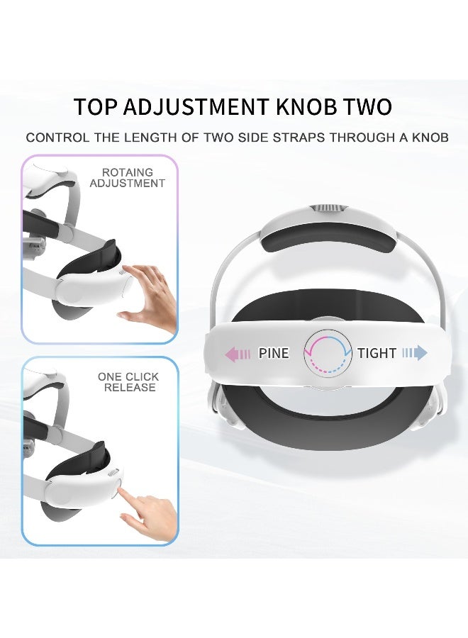 Head Strap Compatible with Apple Vision Pro, Adjustable and Comfortable Strap Headband for Vision Pro, Replacement Head Strap Compatible, Replacement Head Strap for Vision Pro Accessories. - Image 4