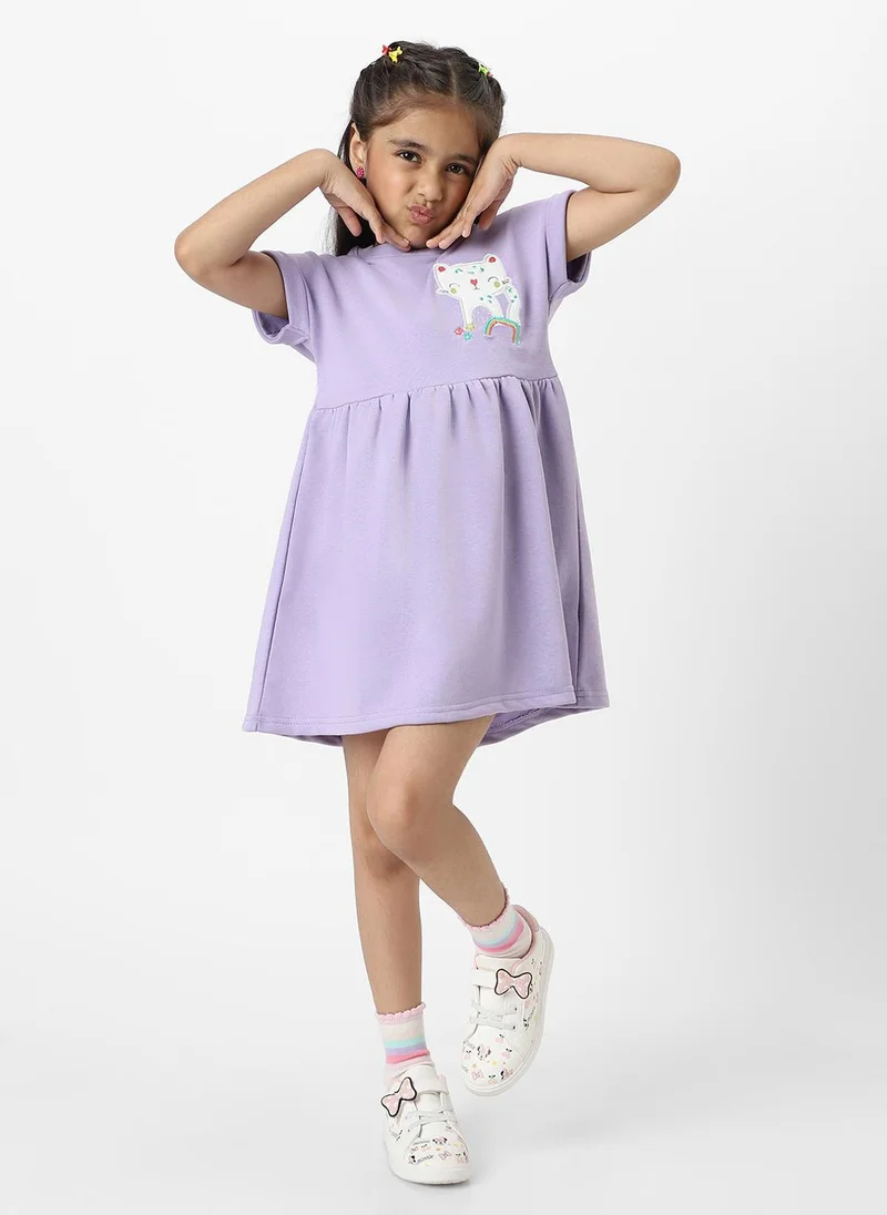Lilac Graphic Dress