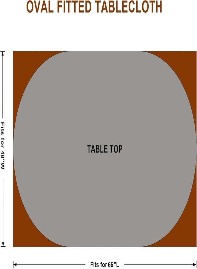 Klmnop Clear Oval Vinyl Fitted Tablecloth, Waterproof Oilcloth Elastic Edge Design Table Cover Tablecloth Protector for Table(Fit for 48"×66") - Image 4