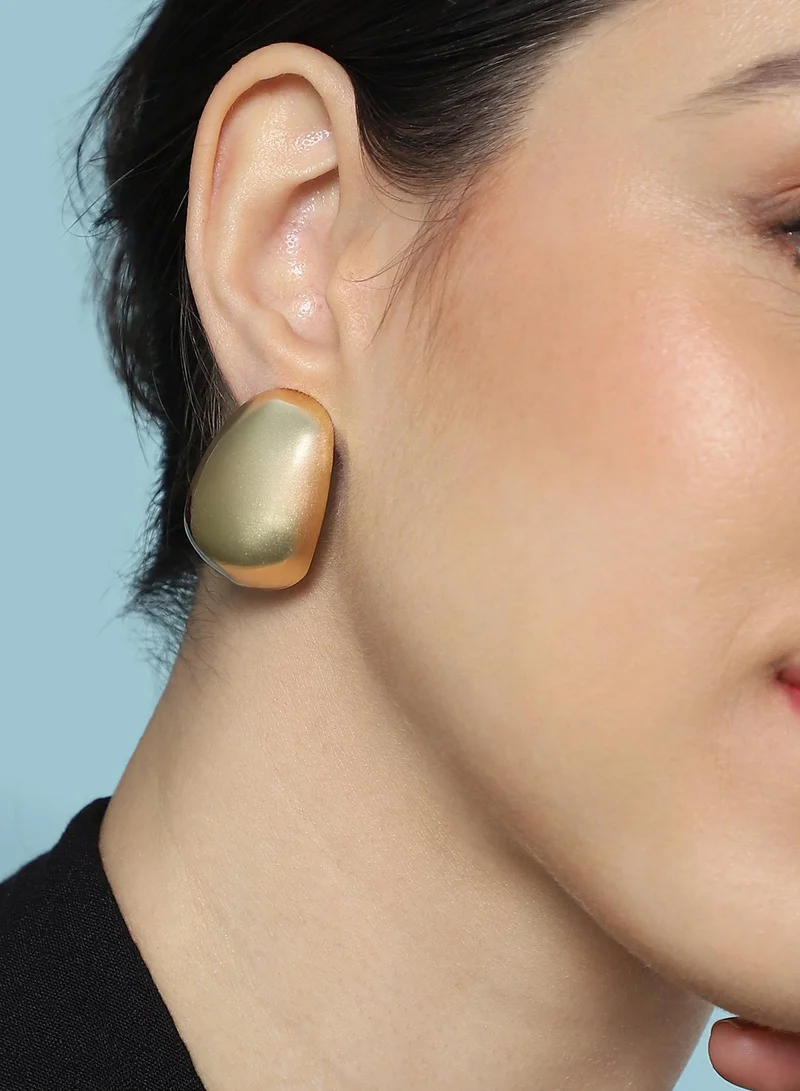 سوهي أقراط لاميللا النسائية بحلقات ذهبية بلون كاليفورنيا بمشبك خلفي من سبيكة معدنية