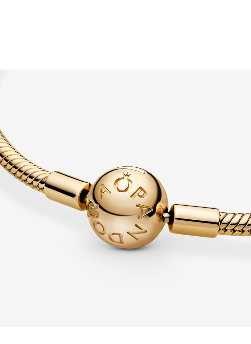 Pandora Moments Snake Chain 14k Gold-plated Bracelet for Women 568748C00