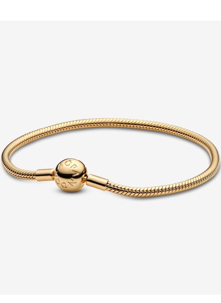 Pandora Moments Snake Chain 14k Gold-plated Bracelet for Women 568748C00