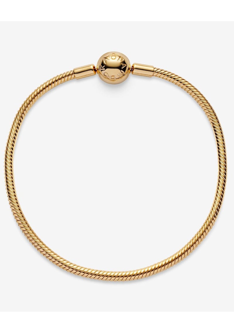 Pandora Moments Snake Chain 14k Gold-plated Bracelet for Women 568748C00