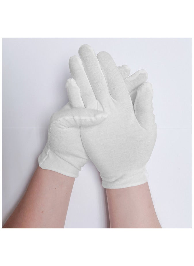 12 pair Stretchable Lining Gloves Set White - Image 3