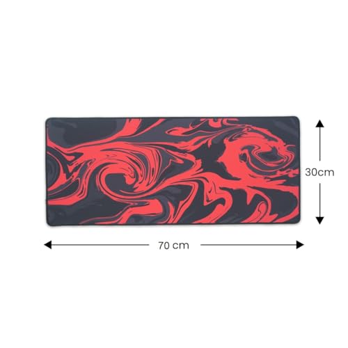 SPIN CART Large Gaming Mouse pad, Long XXL Extended Desk Table Mat Mousepad for Laptop PC Computer (Abstract Red) - Image 4