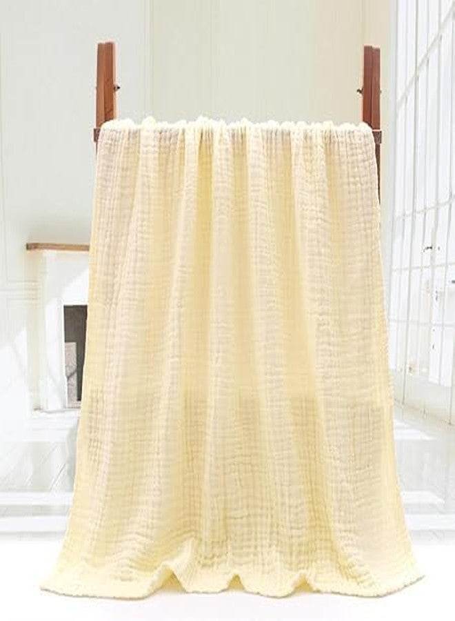ZAPLES Organic 100% Muslin Cotton Baby Bath Towel Super Absorbent Extra Soft Muslin Bath Towel for Infants, New Born Babies and Toddlers Boys and Girls - 105x105 cm (Yellow) - Image 2