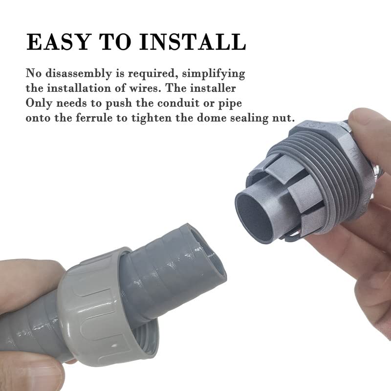 Wocloer 3/4 inch 100Ft Liquid-Tight Conduit Kit, Flexible Non Metallic Electrical Conduit, with 6 Straight and 5 Angle Fittings Included. 3/4" Dia - Image 3