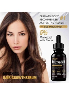 LUNOON 5% Minoxidil Hair Growth Serum for Men, Men Beard Growth with Biotin and Minoxidil Extract Serum for Hair Loss, Thinning and Faster Regrowth Treatment  - Image 4