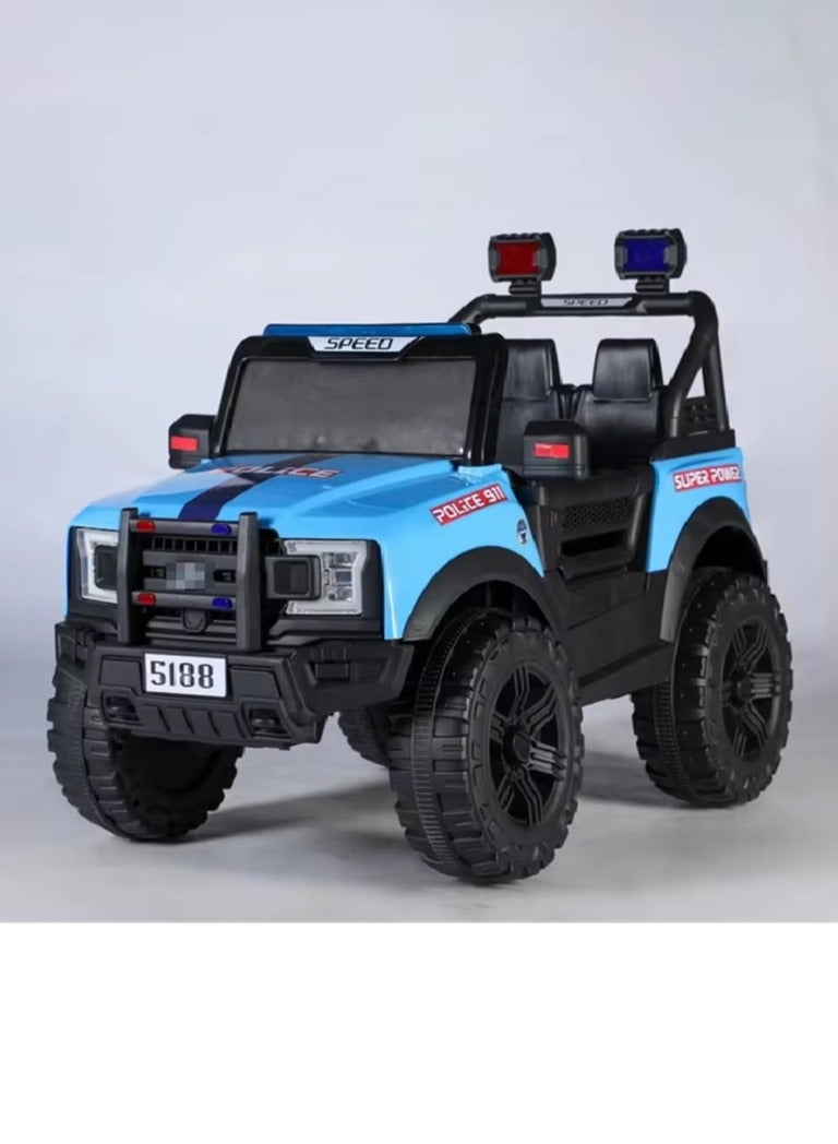 بيبي كارا سيارة جيب رباعية الدفع تعمل بالبطارية للأطفال، مزودة بإضاءة  للزجاج الأمامي وموسيقى وجهاز تحكم عن بعد للقيادة من عمر 3 إلى 8 سنوات - Image 2
