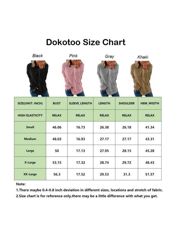 Dokotoo Dokotoo Women's Long Sleeve Crewneck Side Split Pullover Sweatshirt - Black, Large  - Image 4