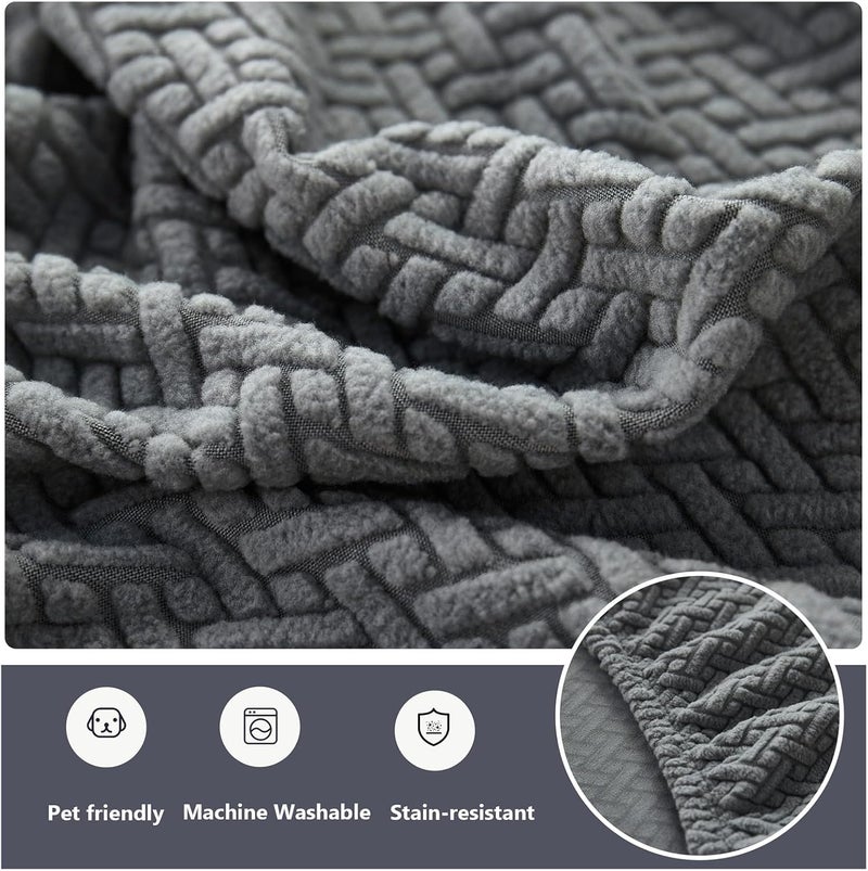 Yoovat Magic Sofa Covers Magic Sofa Couch Covers 2024 New Wear-Resistant Universal Sofa Cover Stretch for Sectional Slipcovers (Texture-Gray,Headrest Cover) - Image 5
