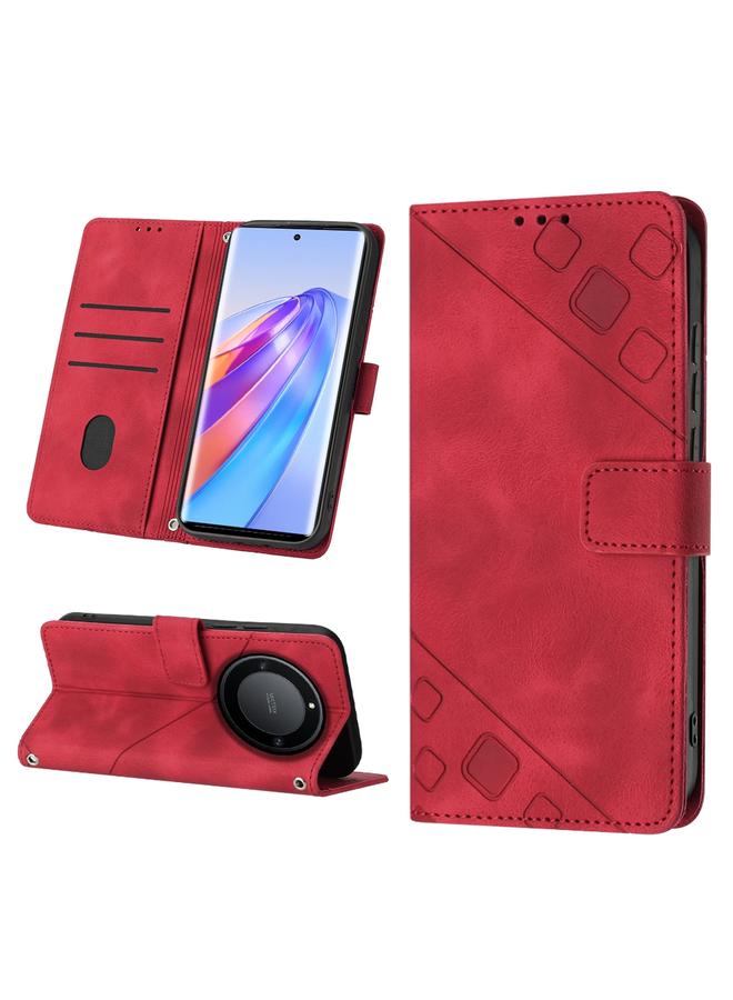 اس-توب جراب لهاتف Honor X9a 5G/Magic5 Lite مصنوع من الجلد المنقوش بملمس ناعم - Image 1