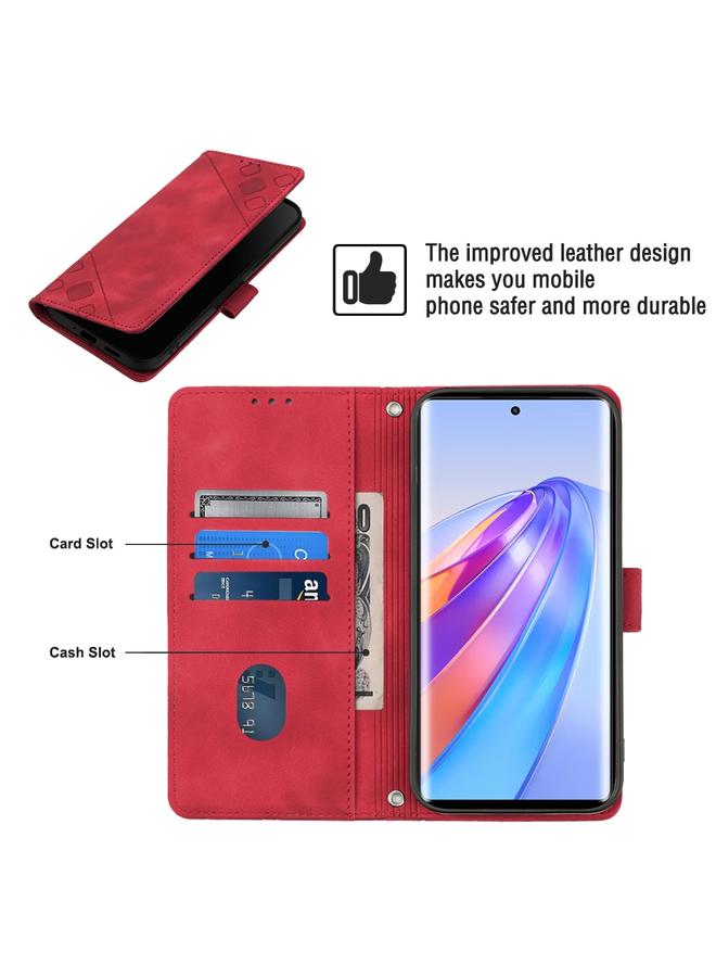 اس-توب جراب لهاتف Honor X9a 5G/Magic5 Lite مصنوع من الجلد المنقوش بملمس ناعم - Image 5