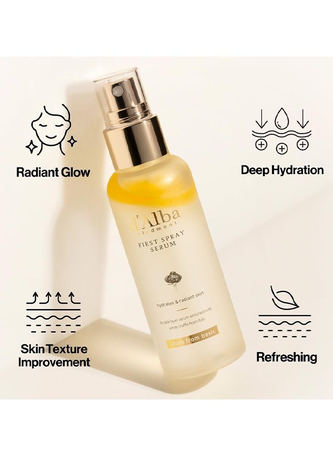d'alba Piedmont d'alba Piedmont Italian White Truffle First Spray Serum (Vegan), glowy hydrating serum face mist, dalbamist, Pack Of 1, 3.38 fl oz  - Image 3