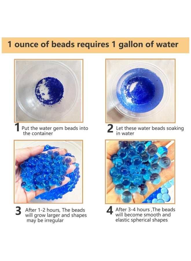 SUPER SO Gel Blaster Beads (50000pcs), 7-8mm Water Beads Gel Balls Bullets Made of Non-Toxic Water Ball Compatible with Splatter Ball Gun, Blue  - Image 2