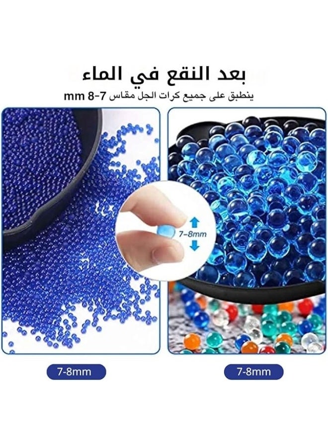 SUPER SO Gel Blaster Beads (50000pcs), 7-8mm Water Beads Gel Balls Bullets Made of Non-Toxic Water Ball Compatible with Splatter Ball Gun, Blue  - Image 3