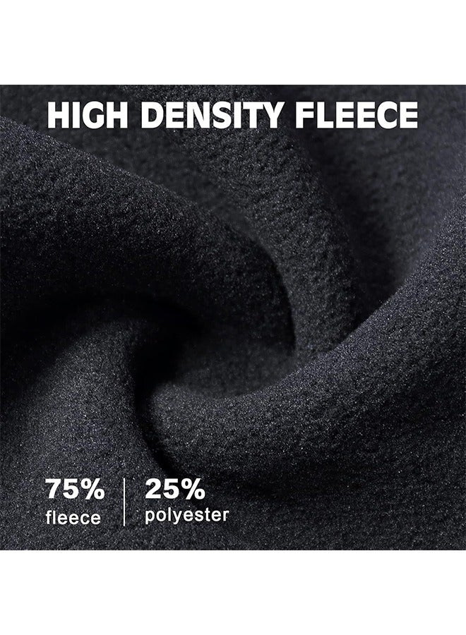 HY Ear Warmer Headband for Women Men Winter Fleece Thermal Cold Weather Windproof Covers Soft Full Cover Band Fitness Running Cycling, Black - Image 4