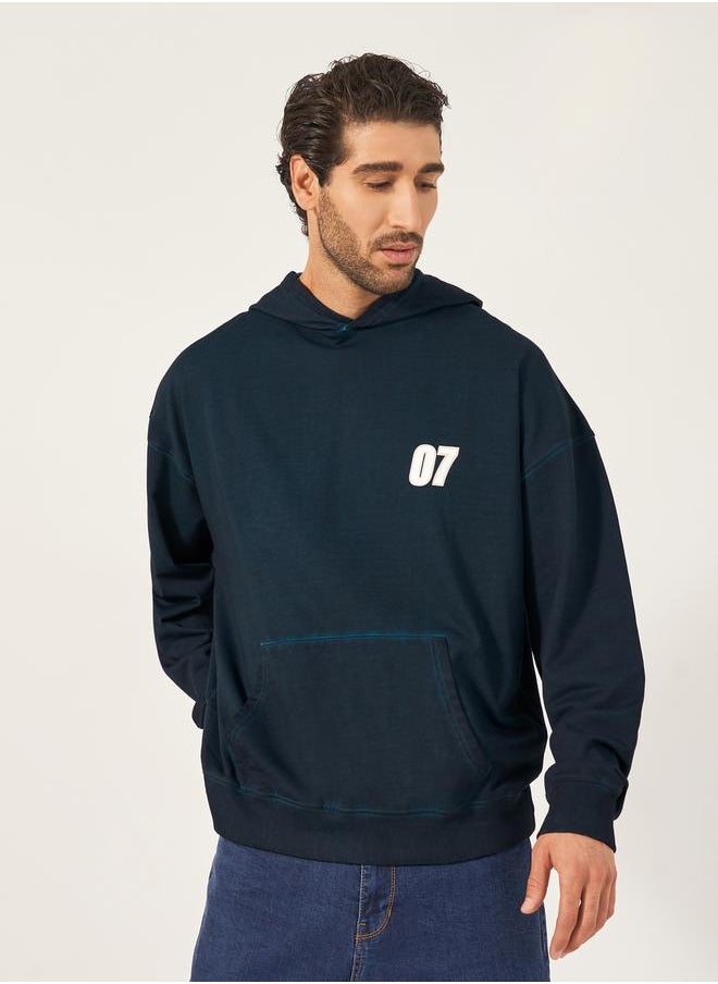 Styli - Acid Washed Number Print Oversized Hoodie - Image 1