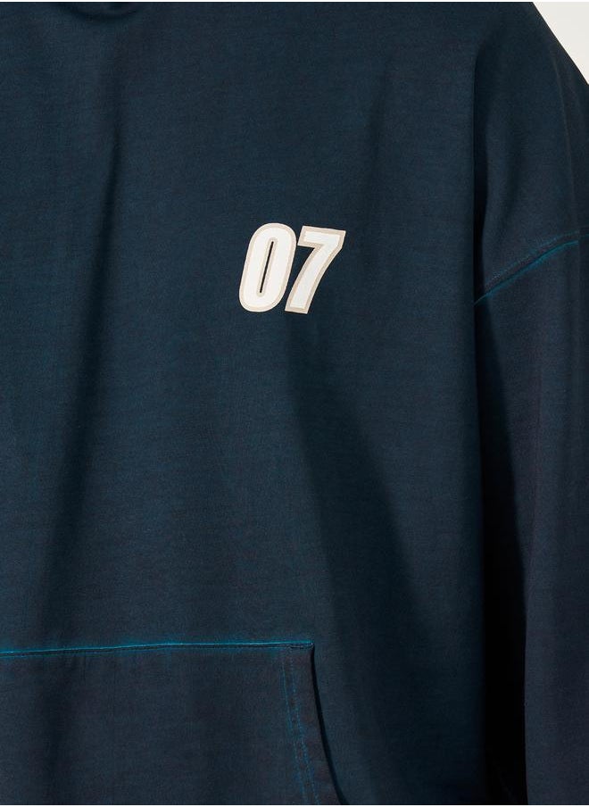 Styli - Acid Washed Number Print Oversized Hoodie - Image 1