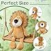 Entallor Lion Stuffed Animal Plushie 138 Inch Realistic Fluffy Mane Plush Toy with Weighted Base Long Fuzzy Tail Imaginative Interactive Gifts for Boys Girls Kids Toddlers Birthday Valentine Day - Image 4