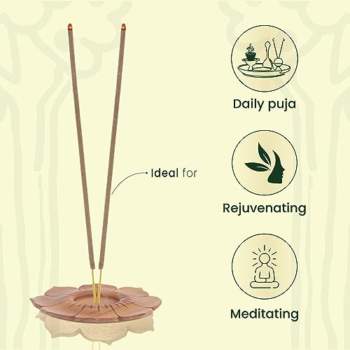 Cycle Pure Woods Natural Incense Sticks, 19 Inch, Pack of 6 (12 Agarbatti Sticks) | Lasts Upto 6 Hours per Stick | Woody, Sandal, Resin, Cedar, Masala, Amber, Natural Fragrance for Puja, Meditation - Image 4