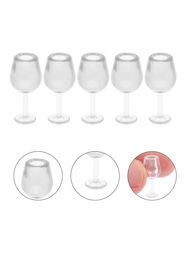 NUOBESTY 10Pcs 1: 12 Dollhouse Cocktail Glasses Wine Glasses Mini Beer Cups Miniature Drinking Water Cups Model For Dollhouse Food Kitchen Accessory Bar Decor (White)  - Image 4