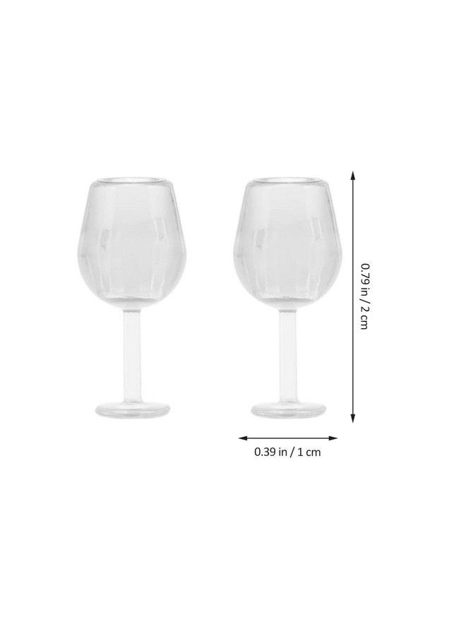 NUOBESTY 10Pcs 1: 12 Dollhouse Cocktail Glasses Wine Glasses Mini Beer Cups Miniature Drinking Water Cups Model For Dollhouse Food Kitchen Accessory Bar Decor (White)  - Image 3