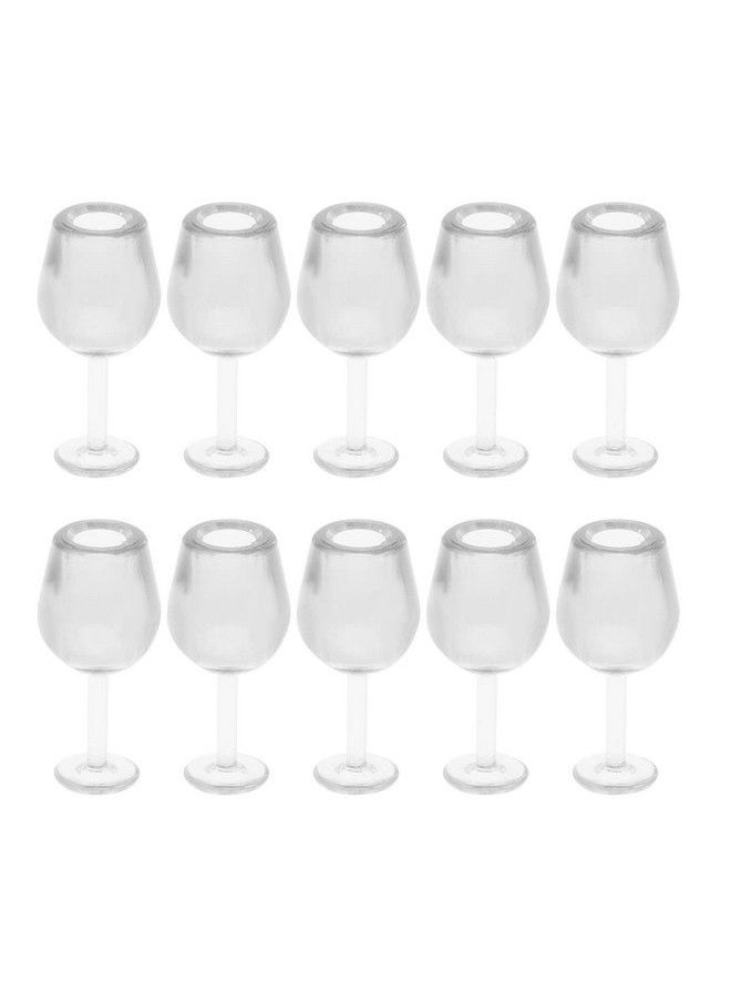 NUOBESTY 10Pcs 1: 12 Dollhouse Cocktail Glasses Wine Glasses Mini Beer Cups Miniature Drinking Water Cups Model For Dollhouse Food Kitchen Accessory Bar Decor (White)  - Image 2