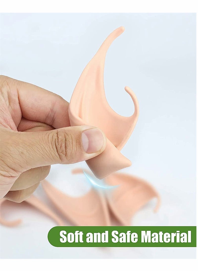 Excefore Pixie Elf Ears, Latex Dress Up Ears for Cosplay Fairy Soft Pointed Tips Anime Party Dress Up Costume Masquerade Accessories, for Any Themed Party (Skin Tone, 1 Pair) - Image 5