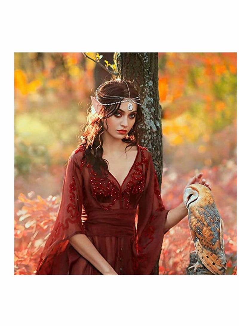 Excefore Pixie Elf Ears, Latex Dress Up Ears for Cosplay Fairy Soft Pointed Tips Anime Party Dress Up Costume Masquerade Accessories, for Any Themed Party (Skin Tone, 1 Pair) - Image 2