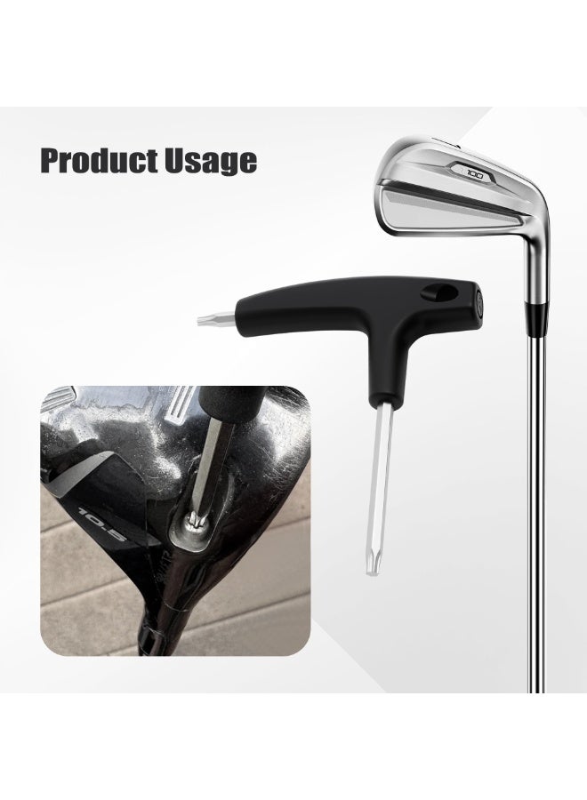 Dual Head Golf Torque Wrench, T20 & T25 Stainless Steel Adjustment Tool for Golf Club Driver Shaft Adapter and Weights - Image 4