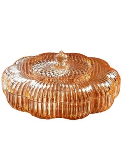 Tradeo Star Round Snack Serving Tray with Lid - Divided Serving Dishes Round Appetizer Platter - Removable Dried Fruit Organizer Plate for Candy Crackers Chips for Parties.  - Image 1