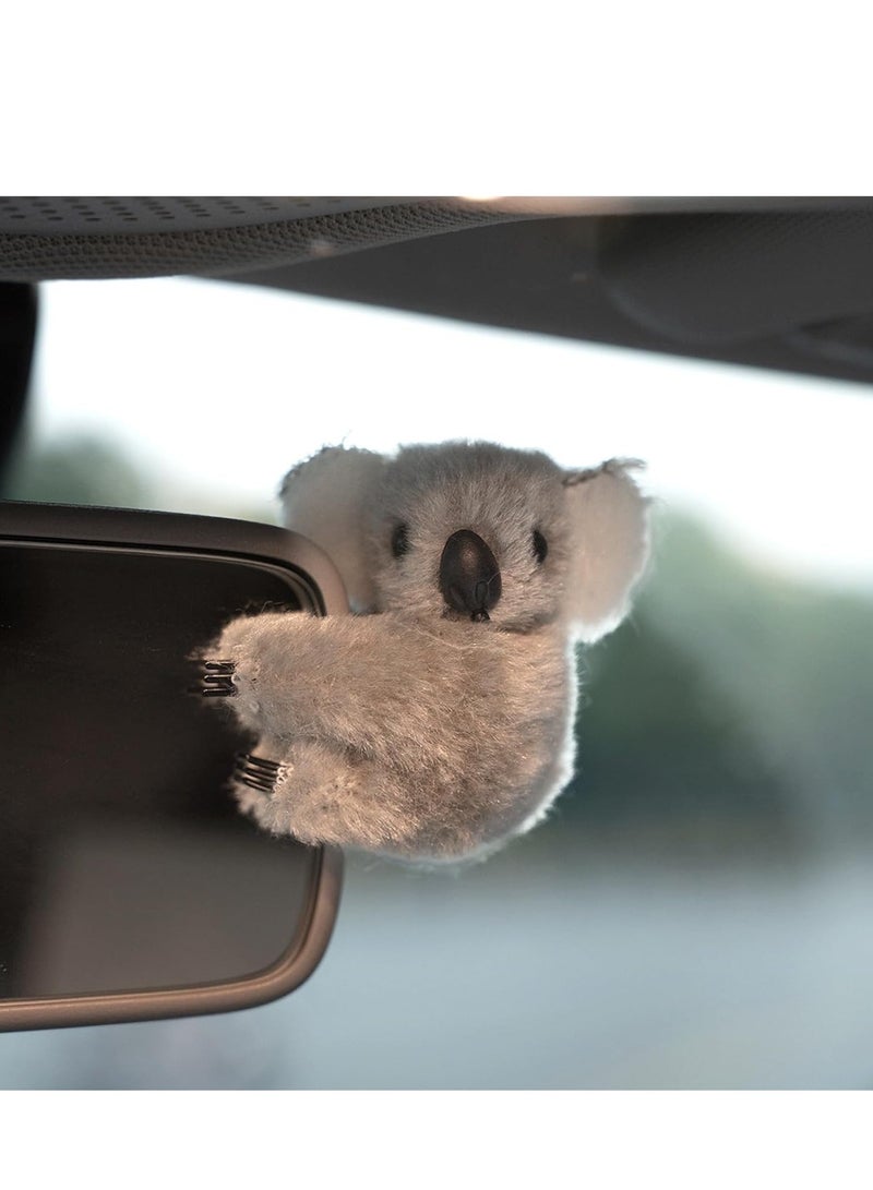 1pc Funny Koala Hugging Tree Car Interior Rear Mirror Hanging Accessories Decorations (Grey) - Image 4