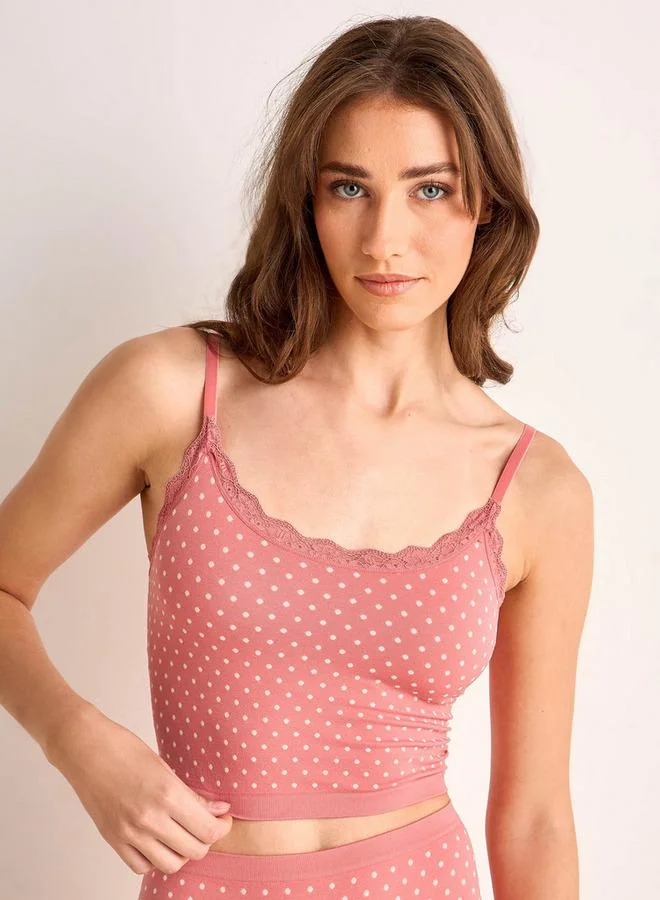 Intimates Camisole Polka Dot Print
