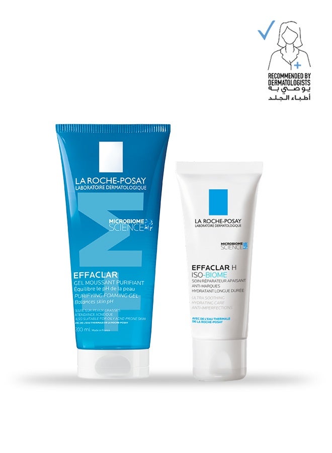 LA ROCHE-POSAY جل ميسانط مكرر إيفاكلار 200 مل + كريم مرطب إيفاكلار إتش إيزوبيوم 40 مل - Image 1