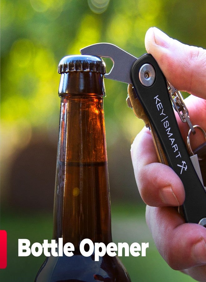 كي سمارت حامل مفاتيح KeySmart Rugged متعدد الاستخدامات مع فتاحة زجاجات ومشبك جيب، منظم للمفاتيح، حلقات مفاتيح للاستخدام اليومي، حلقة لمفاتيح السيارة، قابل للتوسيع (حتى 14 مفتاحًا، أسود) - Image 4