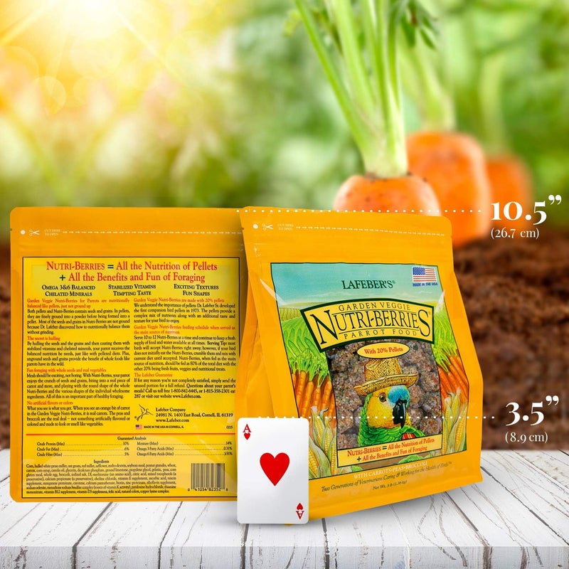 Lafeber Company Garden Veggie Nutri-Berries Parrot Food with Carrots, Peas, and Broccoli - 3 lb - Image 5